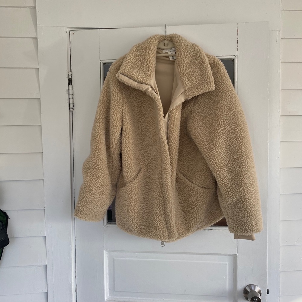 Cream Sherpa Jacket